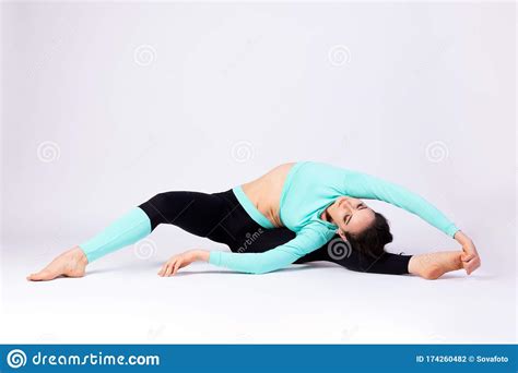 Slim Young Woman Doing Yoga Practice Stock Photo Image Of Meditation