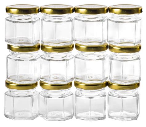 Gojars Hexagon Glass Jars 1 5oz Premium Food Grade Mini Jars With Lids For 851181007049 Ebay