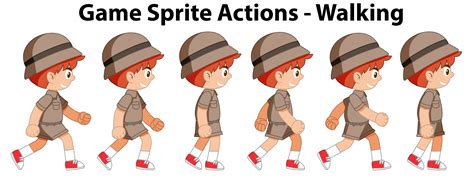Walking Sprite Vector Art Icons And Graphics For Free Download