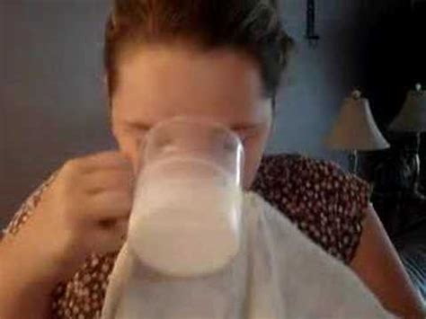 Girl Sucks Milk Up Nose Blows Out The Eye Trick Youtube