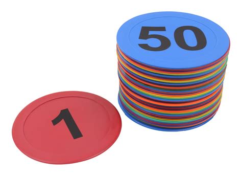Numbered Sports Floor Markers Round Agility Gym Schools Clubs