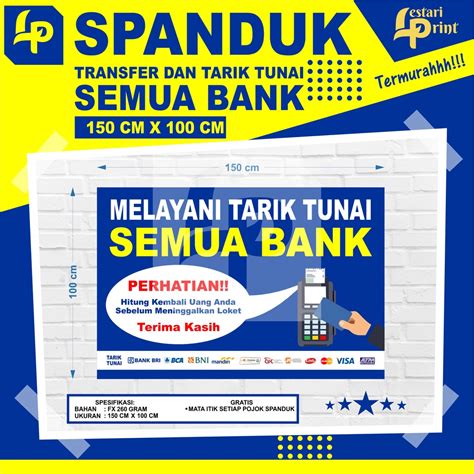 Jual Jualan Spanduk Bannner Tarik Tunai Mini Atm Agen Brilink Agen