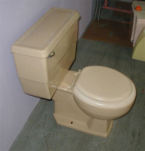 Light Brown Toilet Vintage Tan Bathroom Etsy