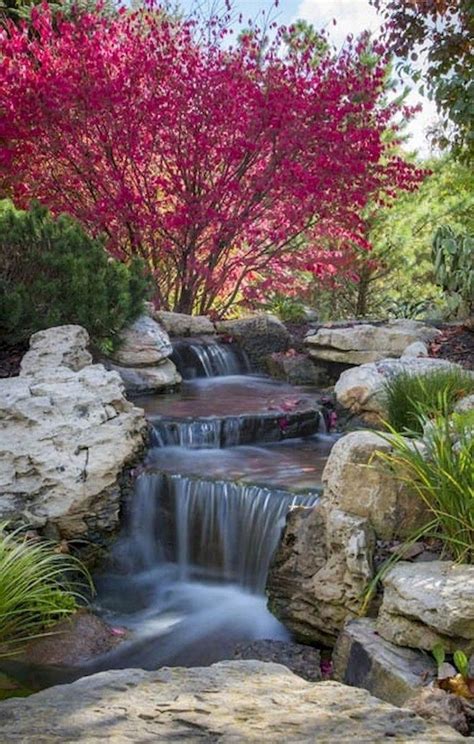 60 Marvelous Backyard Waterfall Garden Landscaping Ideas Gardenlandscaping Gardenideas