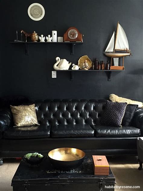 A Statement Wall In Resene Nero In The Lounge Creates An Inviting Cosy