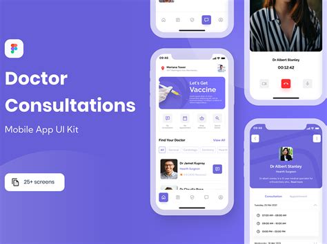 doctor consultations mobile ui kit uplabs
