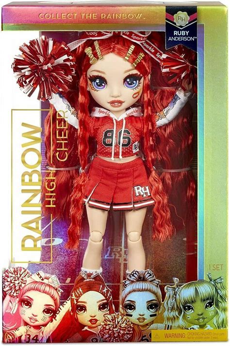 Rainbow High Cheer Ruby Anderson Red Cheerleader 11 Fashion Doll