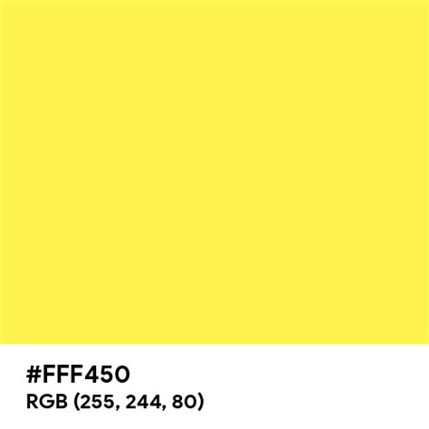 Lemon Cmyk Color Hex Code Is Fff450