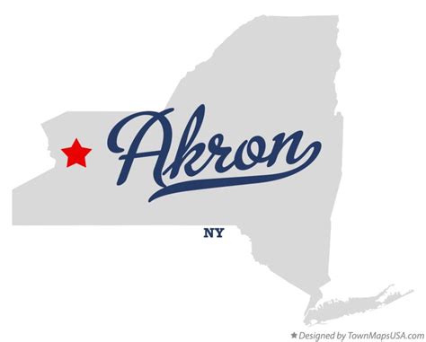 Map Of Akron Ny New York