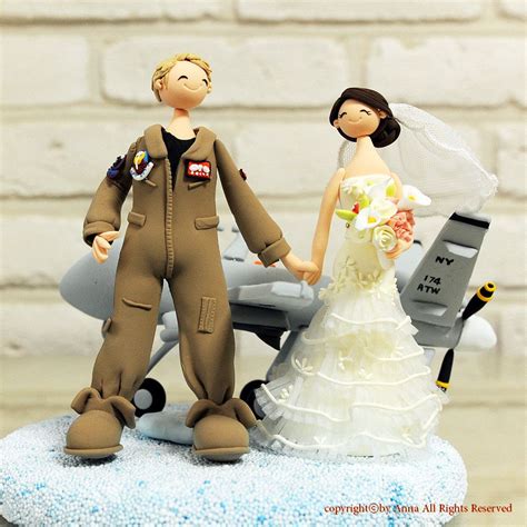 Fighter Pilot Custom Wedding Cake Topper Decoration T Etsy