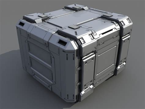 Cargo Container 3d Obj Sci Fi Props Sci Fi Models Sci Fi Concept Art