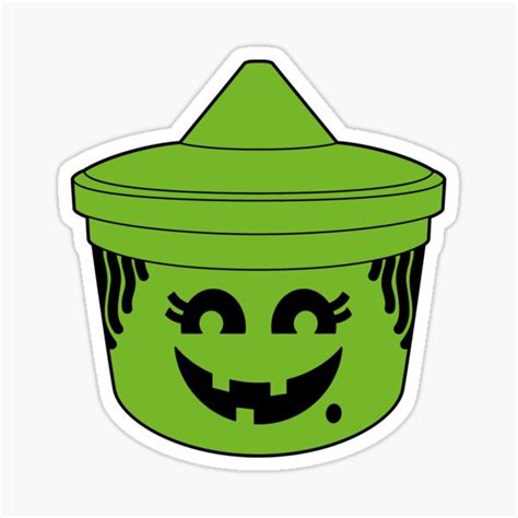 Mcwitch Halloween Bucket Sticker For Sale By Thepixeldad Redbubble