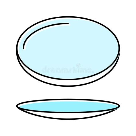 Watch Glass Chemical Glassware Lab Color Icon Vector Illustration Stock