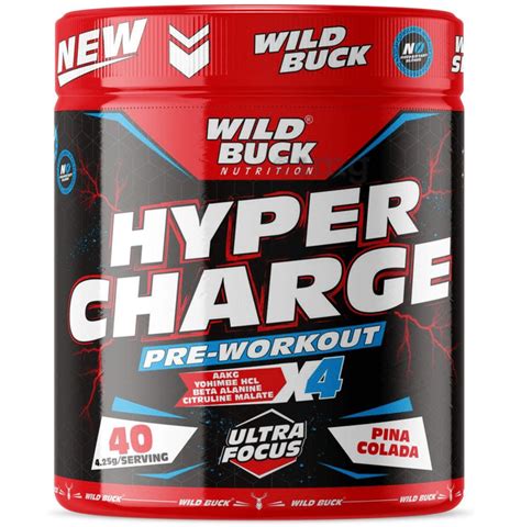 Wild Buck Hyper Charge Pre Workout X4 With Creatine Monohydrate
