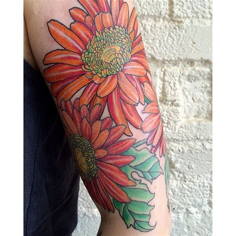 Tattoo Uploaded By Stacie Mayer • Vibrant Daisy Half Sleeve By
