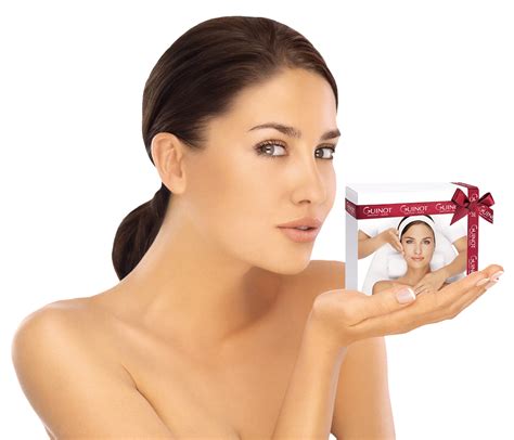 Lady Holding Guinot Package Sheer Elegance Beauty Clinic