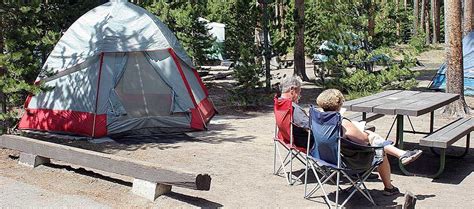 Campgrounds may be filled by 11 a.m.; Grant Village Campground - Yellowstone National Park (U.S ...