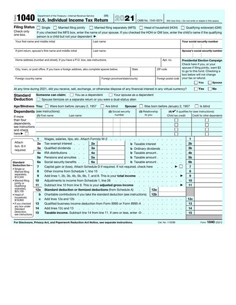 Irs Form 1040 ≡ Fill Out Printable Pdf Forms Online