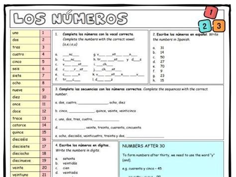 10 Best Spanish Numbers 1 100 Chart Printable Printablee Com Spanish