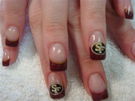 Cute 49er Nail Design 49ers Nails Sports Nails Football Nail Art