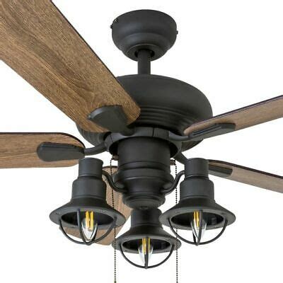 Find ceiling fans for every room at shades of light! Farmhouse Ceiling Fan Light Fixture Kit Pull Chain Drop ...