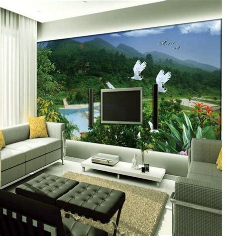 Beibehang Large Living Room Sofa 3d Stereoscopic Tv Wall Mural