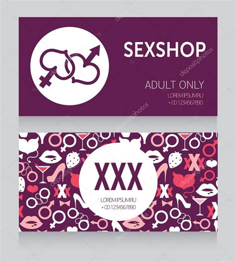 Vorlage Visitenkarte Für Sexshop — Stockvektor © Ghouliirina 112427832