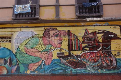 Vibrant Street Art Of Callao Monumental Lima Peru Editorial Stock