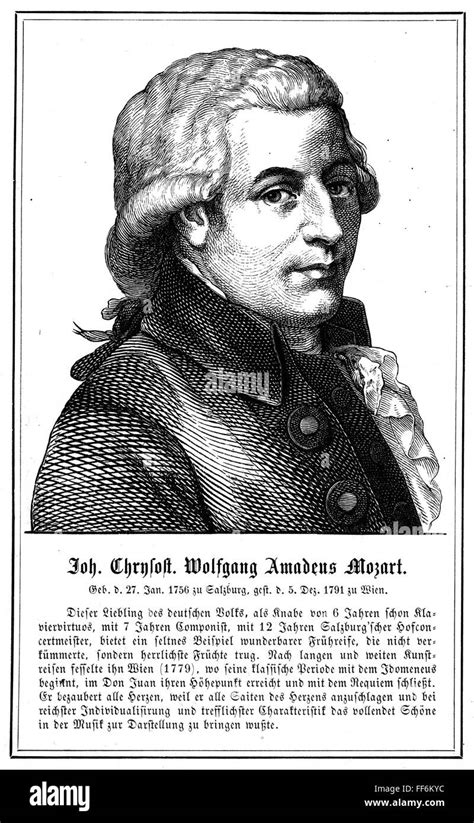 Wolfgang Amadeus Mozart N1756 1791 Austrian Composer Line
