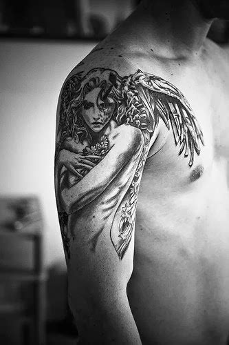 Awesome Guardian Angel Arm Tattoo Tattoos Book 2510 Stencils