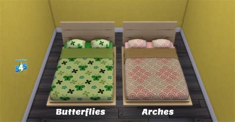 Curtain And Futon Bed Set Recolours By Wendy35pearly At Mod The Sims