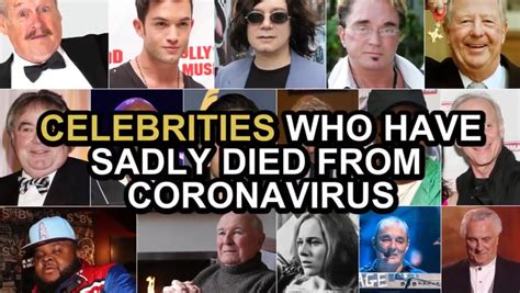 Celebrities Who Have Died After Being Diagnosed With Covid 19 Surrey Live