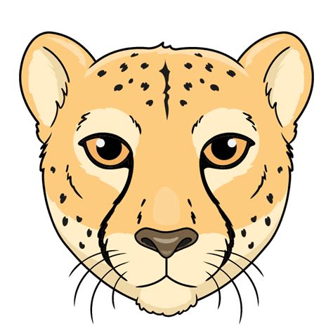 How To Draw A Cheetah Face Really Easy Drawing Tutorial