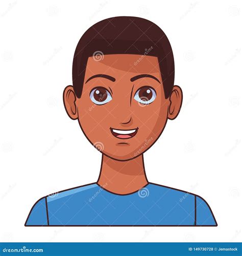 Young Man Avatar Cartoon Character Profile Picture Stock Vector