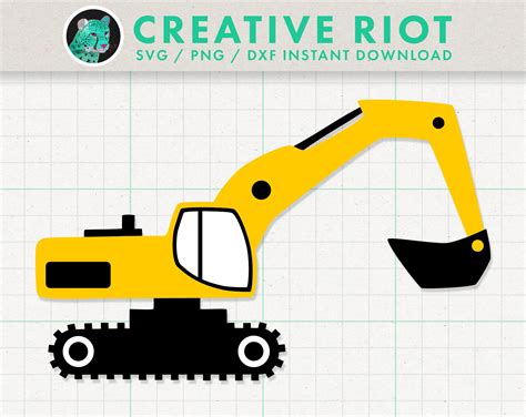 EXCAVATOR SVG Construction Svg Excavator Clipart Cricut | Etsy