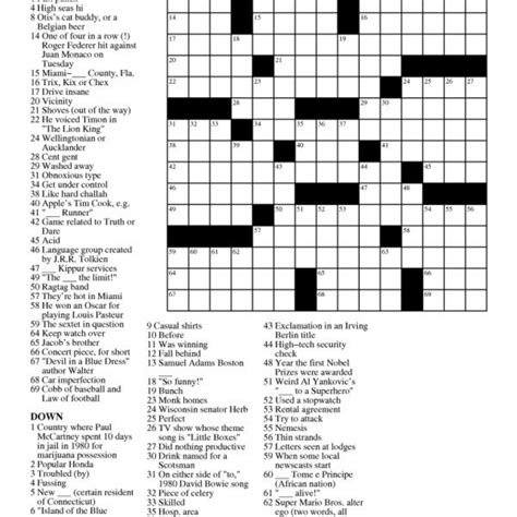 Printable Daily Commuter Crossword Puzzles Customize And Print