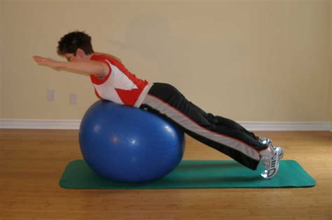 Back Extention With Ball Starting Position These Exercise Ball