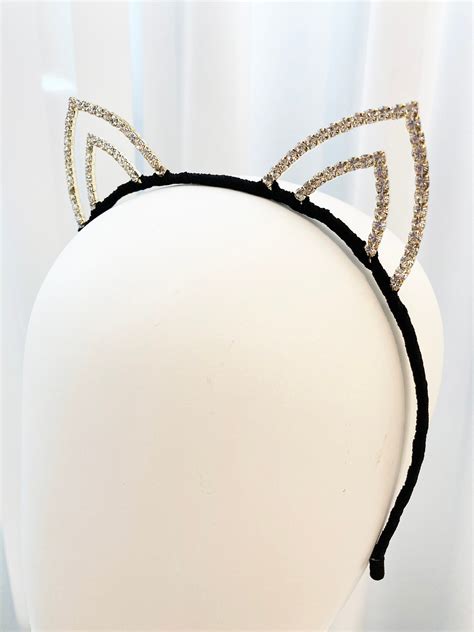 Cat Ear Luxury Headband For Parties Quality Cat Ear Thin Etsy Uk