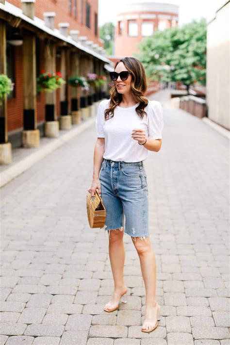 A Little Bit Etc How I Would Style Longer Denim Shorts