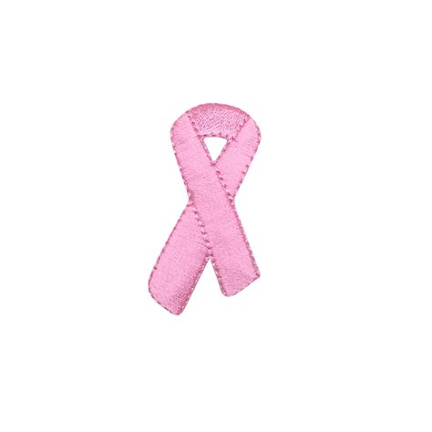 Pink Breast Cancer Ribbon Iron On Applique Embroidered Patch