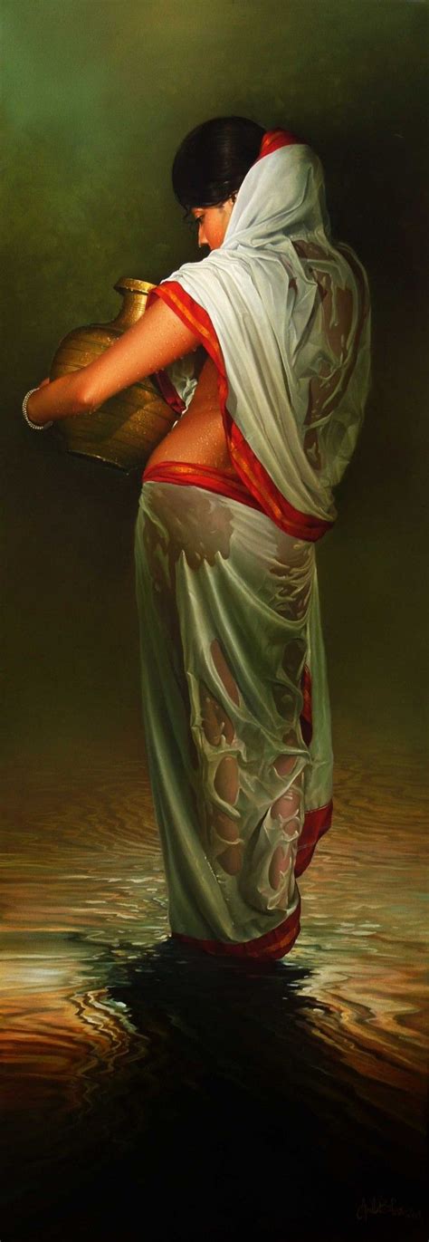 Wet Woman Mahua Art Gallery Art Painting Painting Inspiration