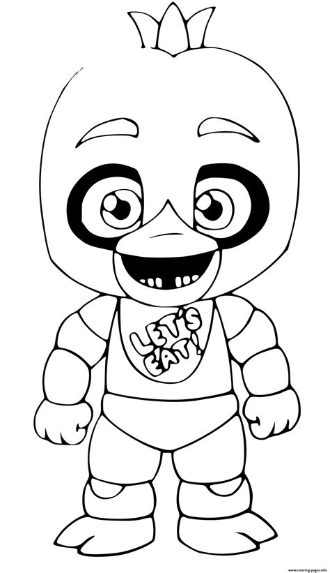 Chica Coloring Page Printable