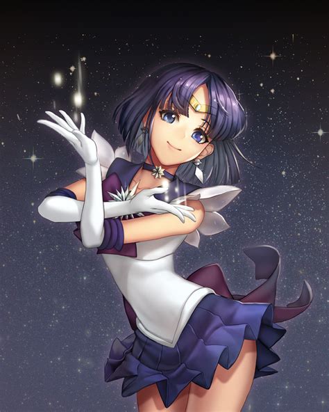 Tomoe Hotaru And Sailor Saturn Bishoujo Senshi Sailor Moon Drawn By