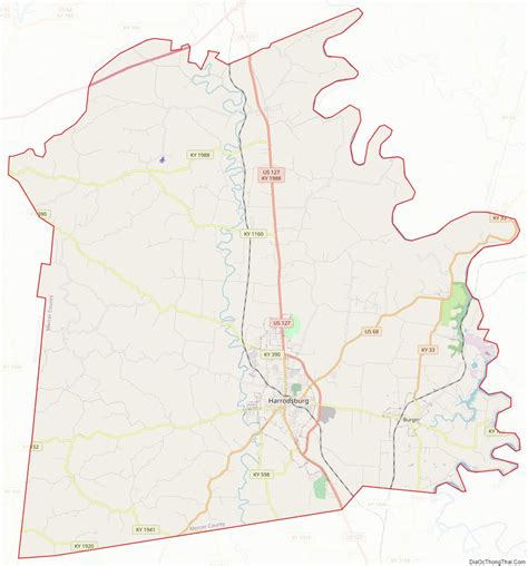 Map Of Mercer County Kentucky Địa Ốc Thông Thái