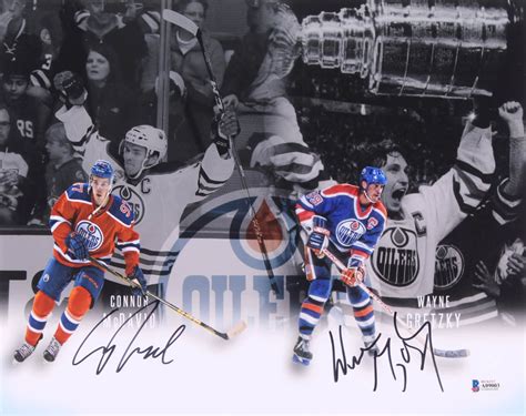 Wayne Gretzky And Connor Mcdavid Signed Edmonton Oilers 11x14 Photo