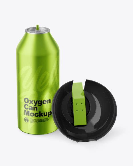 metallic oxygen   inhaler cap  graphic design mockup