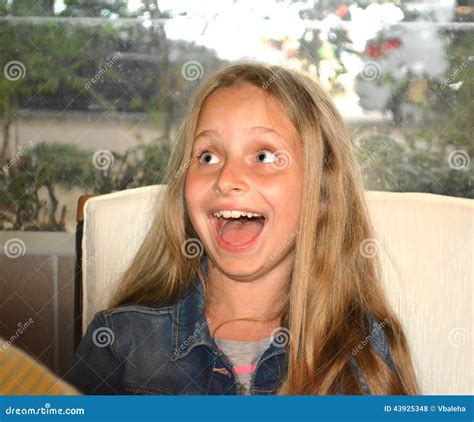 Very Excited Small Girl Stock Photo Image Of Beauty 43925348