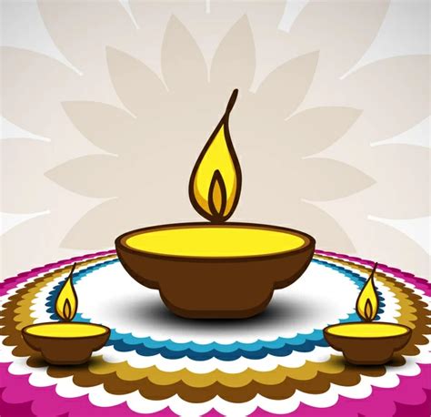 Beautiful Diwali Diya Art Element Vector Background Vectors Graphic Art