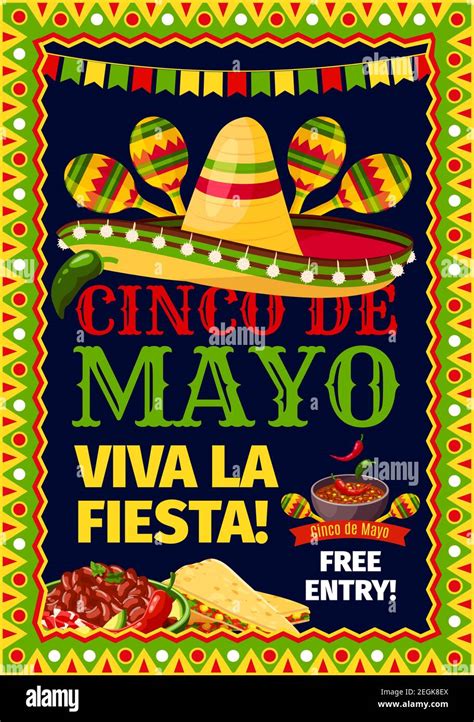 Cinco De Mayo Mexican Holiday Fiesta Invitation Card For Party