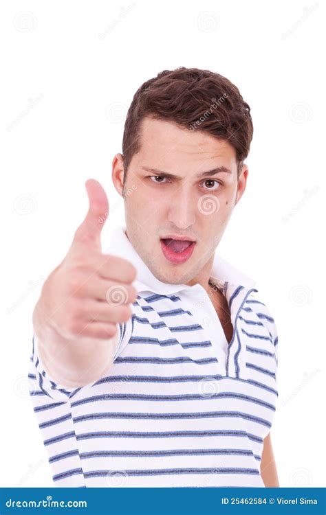 Young Man Making Thumbs Up Gesture Stock Images Image 25462584
